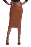 Commando Faux-leather Pencil Skirt In Brown
