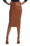 Commando Faux-leather Pencil Skirt In Cocoa