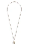 Miansai Dove Oxidized Sterling Silver Pendant Necklace, 12 In Silver