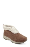 Easy Spirit Trepose Faux Shearling Lined Slipper In Medium Brown