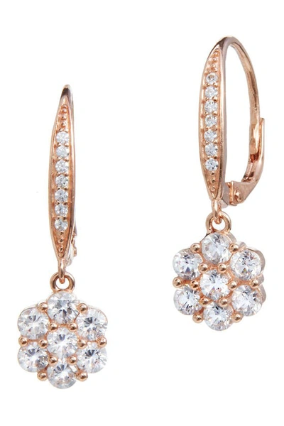Savvy Cie Jewels 18k Rose Gold Vermeil Sterling Silver Cz Drop Earrings