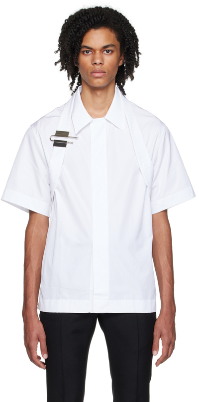 Givenchy White Cotton Short Sleeve Shirt In 100 White