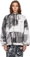 MCQ BY ALEXANDER MCQUEEN GRAY PRINTED HOODIE