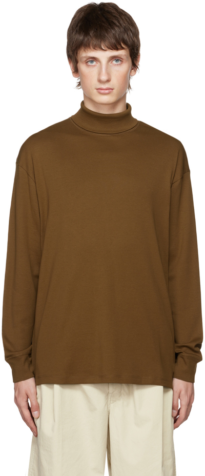 Lemaire Turtleneck In Brown