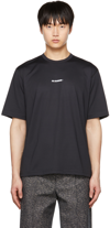 Jil Sander Technical Fabric Crew-neck T-shirt In 001 - Black