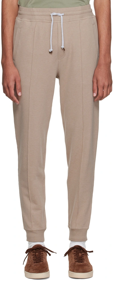 Brunello Cucinelli Brown Crête Lounge Trousers In C6424 Med Brown