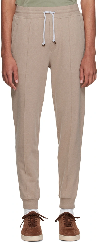 Brunello Cucinelli Brown Crête Lounge Pants In C6424 Med Brown