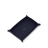 Smythson Small Rectangular Trinket Tray In Panama In Navy