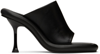 JW ANDERSON BLACK LEATHER BUMPER MULES