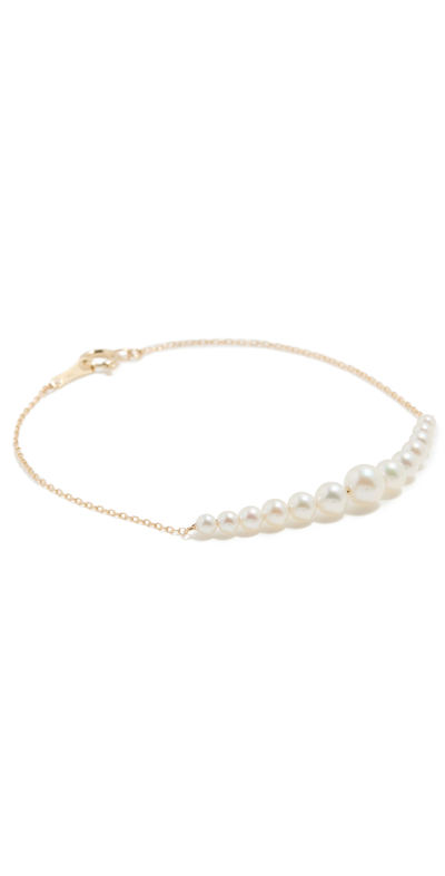 Mizuki 14-karat Gold Pearl Bracelet