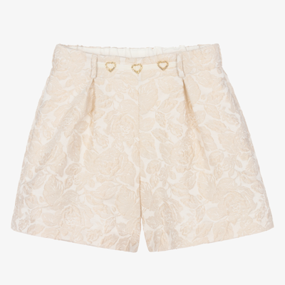 Monnalisa Teen Girls Ivory Shorts