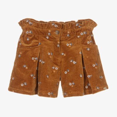 Tartine Et Chocolat Kids'  Girls Brown Corduroy Shorts