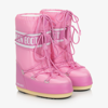 MOON BOOT PINK LOGO SNOW BOOTS