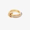 Spinelli Kilcollin 18kt Yellow Gold Petite Virgo 2 Link Diamond Ring In Gold