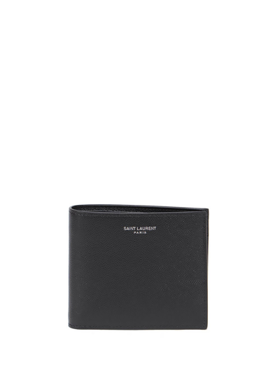 Saint Laurent Paris` East/west Wallet With Coin Purse In Nero