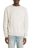 The Elder Statesman Simple Unisex Cashmere Sweater In White