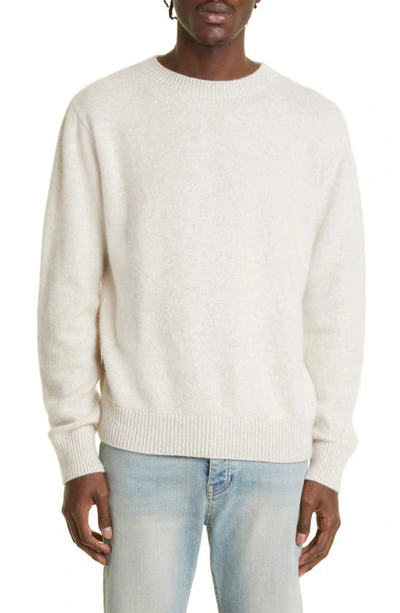 The Elder Statesman Simple Unisex Cashmere Sweater In White