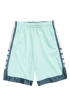 Nike Kids' Elite Basketball Shorts In Mint Foam/ Ash Green/ White