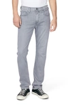 Paige Federal Straight Slim Fit Jeans In Bridger In Grey