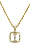 Savvy Cie Jewels Initial Pendant Necklace In Yellow-i
