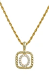 Savvy Cie Jewels Initial Pendant Necklace In Yellow-o