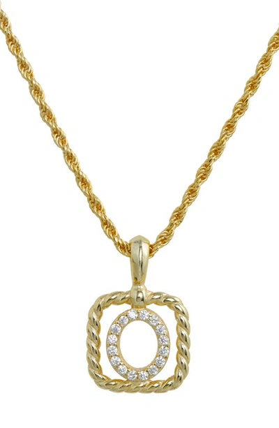 Savvy Cie Jewels Initial Pendant Necklace In Yellow-o