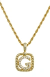 Savvy Cie Jewels Initial Pendant Necklace In Yellow-g