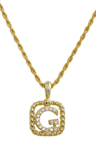 Savvy Cie Jewels Initial Pendant Necklace In Yellow-g