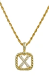Savvy Cie Jewels Initial Pendant Necklace In Yellow-x