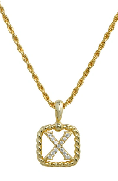 Savvy Cie Jewels Initial Pendant Necklace In Yellow-x