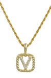 SAVVY CIE JEWELS SAVVY CIE JEWELS INITIAL PENDANT NECKLACE