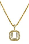 Savvy Cie Jewels Initial Pendant Necklace In Yellow-u
