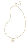 Savvy Cie Jewels Initial Pendant Necklace In Yellow-m