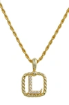 Savvy Cie Jewels Initial Pendant Necklace In Yellow-l