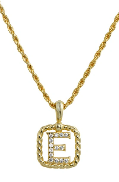 Savvy Cie Jewels Initial Pendant Necklace In Yellow-e