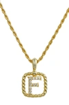Savvy Cie Jewels Initial Pendant Necklace In Yellow-f