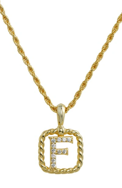 Savvy Cie Jewels Initial Pendant Necklace In Yellow-f