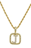 Savvy Cie Jewels Initial Pendant Necklace In Yellow-j