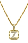 Savvy Cie Jewels Initial Pendant Necklace In Yellow-z