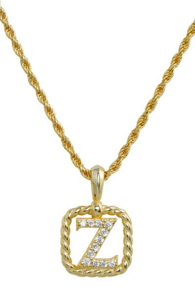 Savvy Cie Jewels Initial Pendant Necklace In Yellow-z