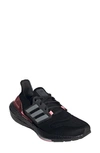 Adidas Originals Ultraboost 22 Running Shoe In Black/ Matte Silver/ Beam Pink