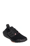 Adidas Originals Ultraboost 22 Running Shoe In Black/ Black/ Beam Pink