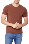 Paige Cash Crewneck Cotton-blend T-shirt In Ruby Rum