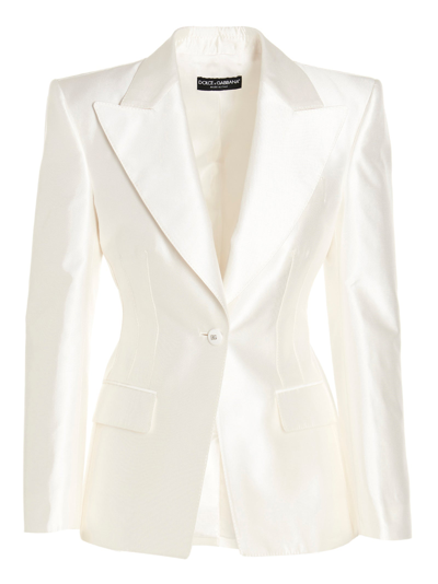 Dolce & Gabbana 'zebra' Blazer Jacket In White