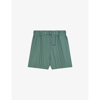Maje Ivillette High-rise Tailored Stretch-woven Shorts In Verts