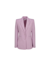Off-white Pink Single Breasted Blazer With Logo Print To The Rear In Lilac/fuchsia