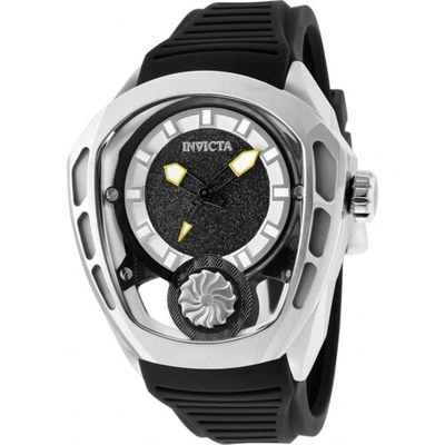 Pre-owned Invicta Men's Watch Akula Automatic Black And Silver Dial Rubber Strap 35442