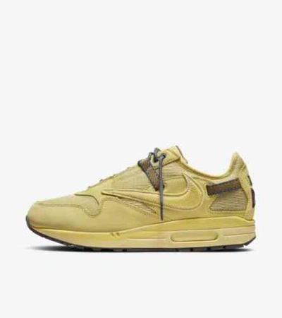 Pre-owned Nike Air Max 1 Travis Scott Cact.us Gold [us 6-12] Do9392-700 In Saturn Gold/tea Tree Mist/tent