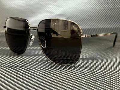 Pre-owned Gucci Gg0987sa 001 Ruthenium Square 60 Mm Men's Sunglasses In Gray
