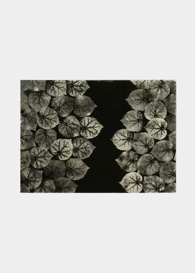 Nomi K Silver Leaves Black Lacquer Placemat